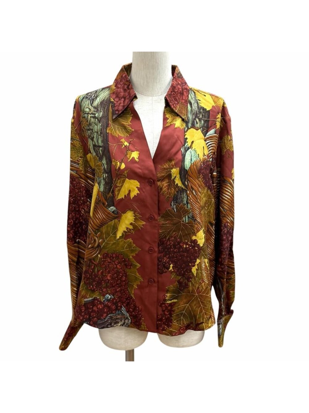Hermes Vendanges Grape Harvest Silk 100% Martin Margiela Era Skipper Long Shirt